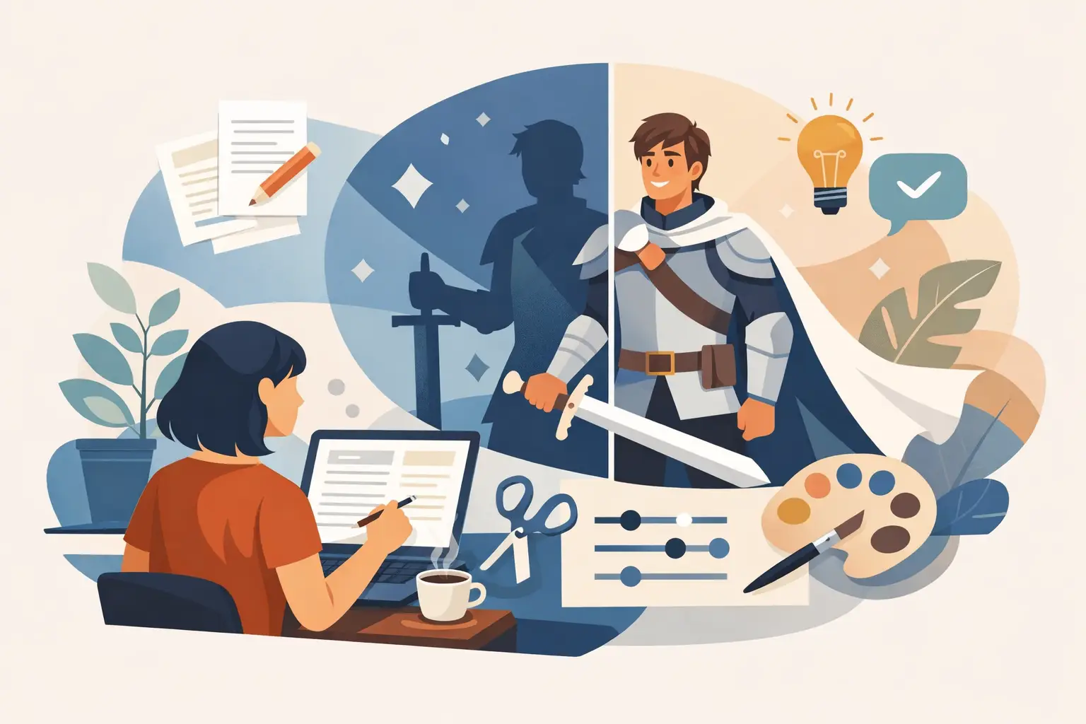 Revise character development in the novel